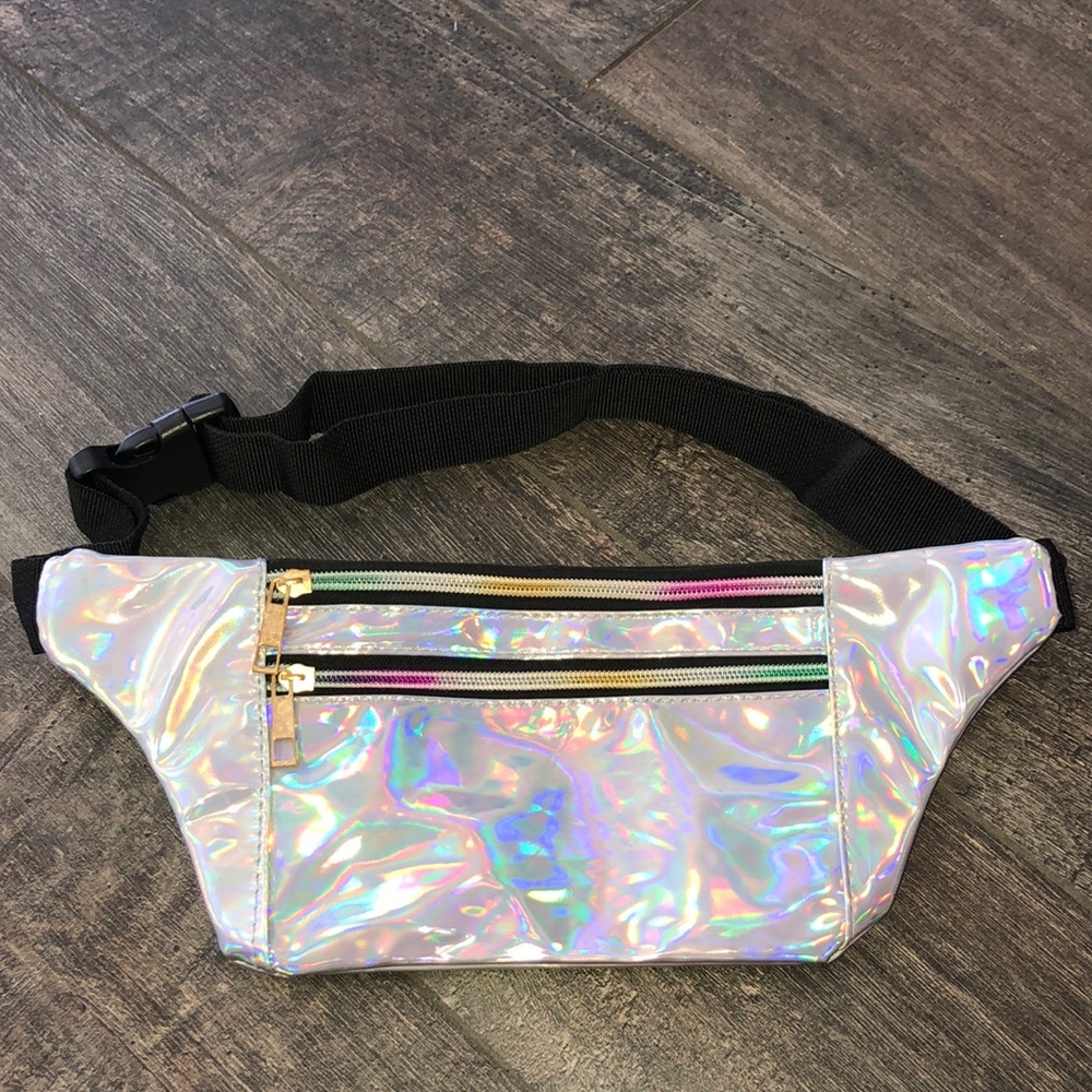 Brand new silver fanny pack
